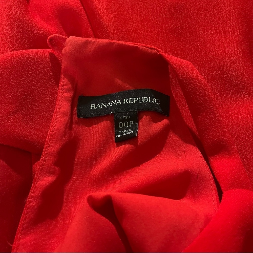 Banana Republic Elegant Red Women's Halter Jumpsuit Size 00P - Picture 7 of 9